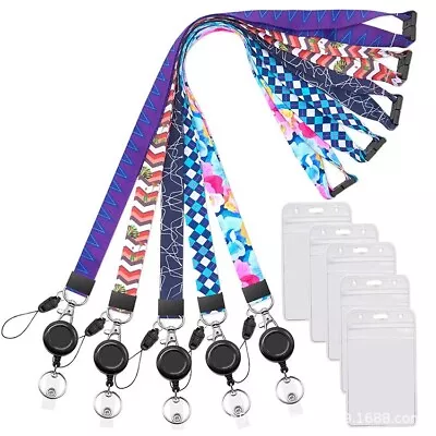 5-pack Cruise Lanyards With Retractable ID Badge Holder Office Neck Lanyards • $24.19