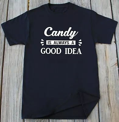 Candy Eating T-shirt Funny Candy Lover Gift For Her Candy Novelty Halloween Tee • $19.99