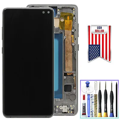 NEW OLED LCD Display Touch Screen Digitizer Frame For Samsung Galaxy S10+ Plus • $73.99