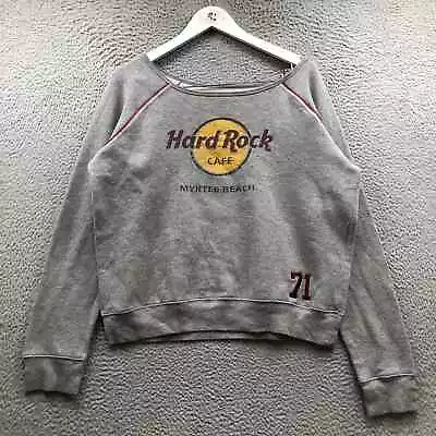 Hard Rock Cafe Myrtle Beach Sweatshirt Hoodie Men's XL Short Sleeve 71  Gray • $14.99