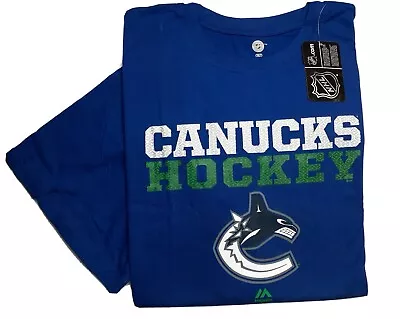 Vancouver Canucks NHL Hockey Mens T-Shirt  3XT 3XLT Tall Royal Blue NWT • $23.95