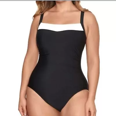 Miraclesuit Kara Underwire Colorblock One Piece Swimsuit • $75