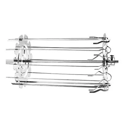 BBQ Grill Cage Steel Metal Rotisserie Skewers Needle Cage Oven Kebab Maker Grill • $23.48