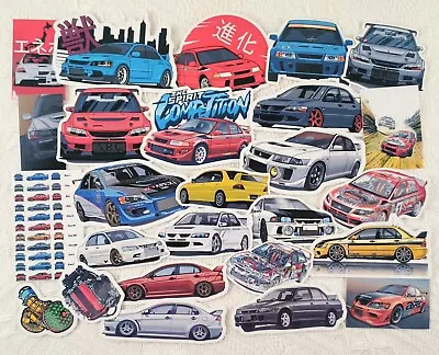 26pc JDM Rally Legend  Mitsubishi Lancer Evolution Evo 3 4 5 6 7 8Vinyl Stickers • $12