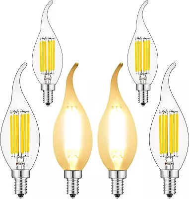 BRIMAX E12 LED Candle Light Bulbs Dimmable Flame Tip Chandelier Bulbs 60W 600lm • $14.99