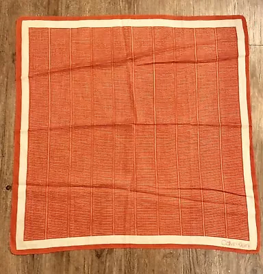 Vintage Calvin Klein 24in X 24in Square Scarf Red White Striped • $23.09