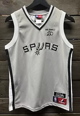 Majestic San Antonio Spurs Manu Ginobili 20 NBA Basketball Jersey YOUTH XL 14/16 • $30