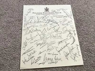 £0.99 • Buy Fulham Football Club Autograph Sheet 1960,s.