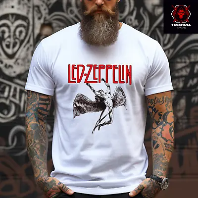 Led Zeppelin Heavy Metal Rock Band Tee Unisex Heavy Cotton T-SHIRT S-3XL 🤘 • $38