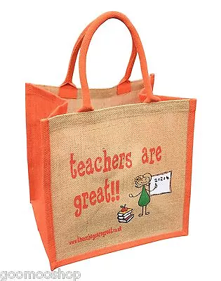  Teachers Are Great  Jute Shopper From These Bags Are Great - Good Size Gift • £9.99