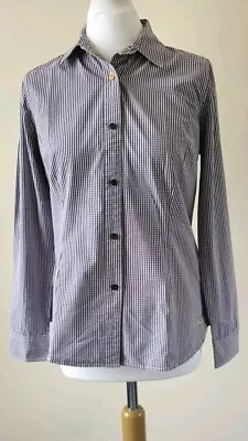 Tom Joules Size 12 Kingston' Purple Gingham Fitted Shirt Cotton Joules  • $9.34
