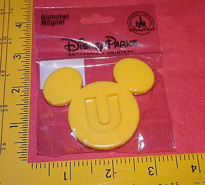 New = Yellow - U - Letter = Walt Disney Parks = Mickey Mouse Alphabet Magnet • $7.99
