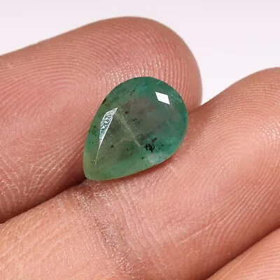 Natural Certified  3 Ct Green Emerald Loose Pear Shape  Gemstone Not Treated • $17.99