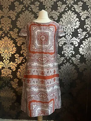 Laura Clement La Redute Short Sleeve Dress Ladies Size10 • £6