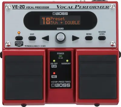 Boss VE-20 Vocal Effects Processor Stompbox Guitar Pedal (VE-20) RED  • $323.66