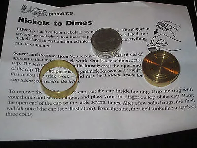 Nickels To Dimes Magic Trick - Easy To Do Classic Close Up Coins Change Pocket • $12.75