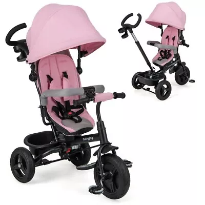 4in1 Toddler Outdoor Trike Baby Tricycle Push Car Reversible & Adjustable Canopy • $108.97