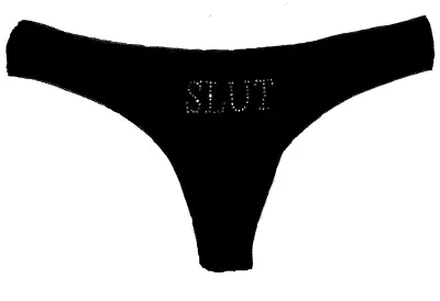 SLUT Hotwife Queen Of Spades  Submissive Sub Diamante Thong Panties Underwear  • £14.95