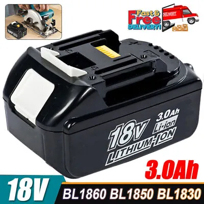 For Makita BL1815 BL1820 BL1830 18V LXT Lithium BL1860 Cordless 3.0Ah Battery • $16.89