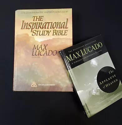 The Inspirational Study Bible M Lucado 95 HC New King James & Applause Of Heaven • $9.60