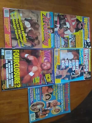 Vintage Wrestling Magazines Lot Of 5  • $15