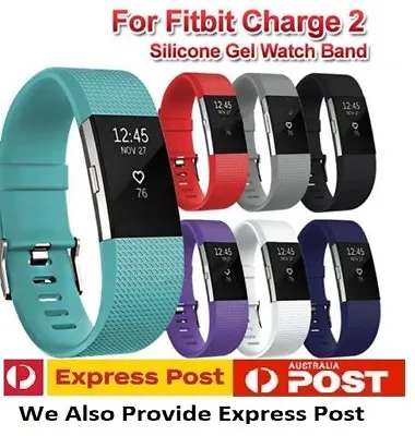 $7.99 • Buy Replacement Sport Silicone Rubber Watch Strap Band For Fitbit Charge 2 Band S-L