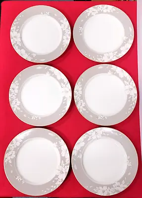 Mikasa Grande Ivory Dinner Plates Gray Finesse Porcelain 10-7/8  L5508 Set Of 6 • $29.95