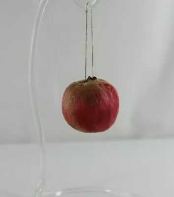 Antique Cotton Batting Wadding Apple With Mica Flake Christmas Ornament • $44.99