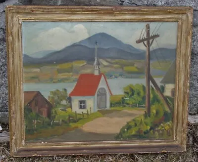 1949 Dorothy White Vermont Artist Oil Painting Possibly Lake Champlain Area • $499.99