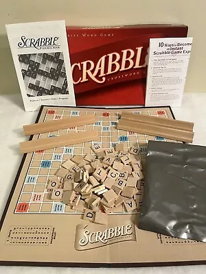 SCRABBLE Parker Brothers Word Board Game 2001 COMPLETE IN BOX • $14.99