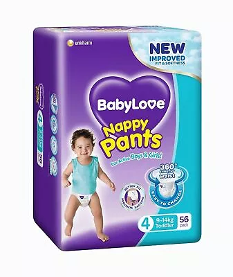 $50.50 • Buy Babylove Nappy Pants Jumbo Toddler 56 (9-14kg) X (limit 2 Boxes Per Order)