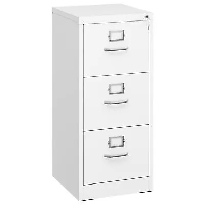 Metal Filing Cabinet 3/4 Drawer Lockable File Storage Organizer Unit Home Office • £139.99