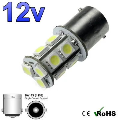 1 X 12v Cool White BA15s 13 SMD LED Side Interior Light Bulb 382 207 245 12 VOLT • $6.20