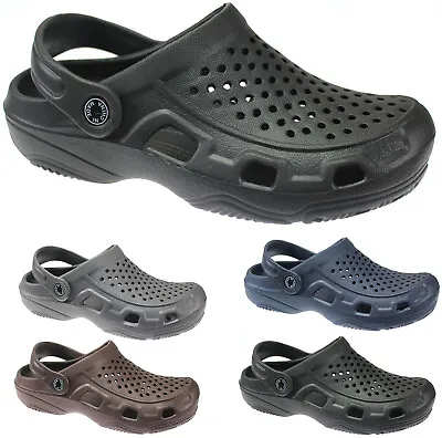 Mens Summer Casual Work Beach Garden Holiday Pool Sandals Slip On Shoes Clogs  • £8.95