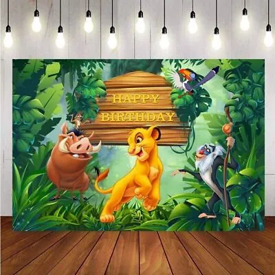 Lion King Backdrop Kids Birthday Party Photo Background Banner Decor Home Studio • $32.90