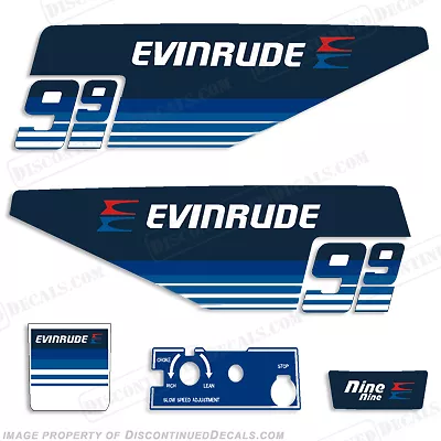 Fits Evinrude 1979 9.9hp Outboard Decal Kit Reproductions In Stock Discontinued • $69.95