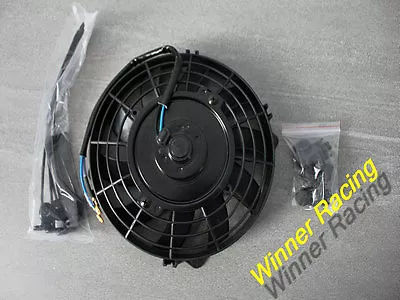 $49.39 • Buy 7  12V Slim Radiator Cooling Thermo Electric Fan&Mounting Kit Mini MPI 1997-2002