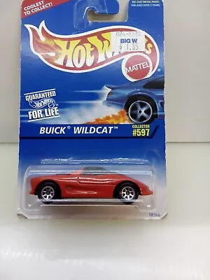 Hot Wheels  BUICK WILDCAT RED #597. 1996 COLLECTOR SERIES. ROUGH CARD. • $3.90