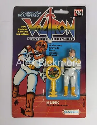 1980's Glasslite Voltron Hunk Brazil Action Figure Carded Panosh Place MOC • $375