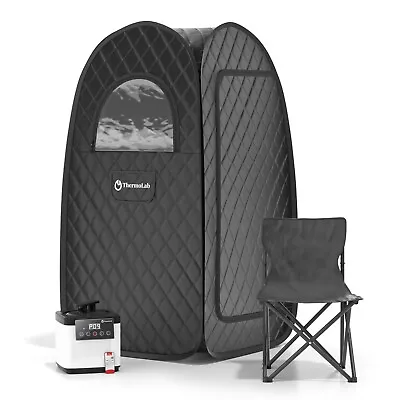 ThermoLab Portable Sauna - Premium Home Sauna Box Incl. Steamer Chair & RGB LED • $229.99