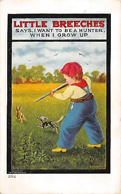 Little Breeches~i Want To Be A Hunter When I Grow Up~boy Aiming At Rabbit~early • $5.99