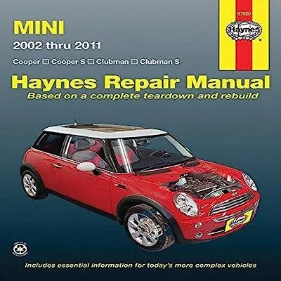 Mini Cooper Cooper S Clubman & Clubman S 2002-2011 Repair Manual (Haynes R... • $24.27