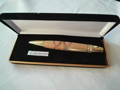 £9.99 • Buy Hand Made Wooden Pen    Oak  In Presentation Case  Bnib