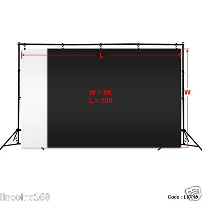 Black + White Photography Backdrop Photo Stand Muslin Kit • $79.99