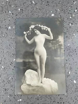 Antique Edwardian Semi Nude Woman In Pose- Original Postcard From Prussia • £10