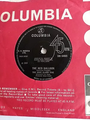 The Dave Clark Five - The Red Balloon (Columbia DB 8465) • £3.50