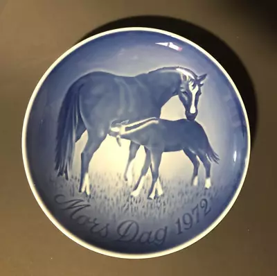 Bing & Grøndahl 6  Mors Dag 1972  Horses  Mother's Day Plate • $1.29