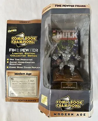 Marvel Comic Book Champions Ltd. Ed. Collector Series: Pewter ModernAge The Hulk • $15