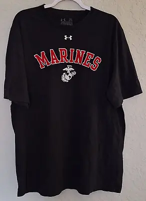 Under Armour Marines T-Shirt Size 2XL Heat Gear Series Loose Fit Great Shape • $8