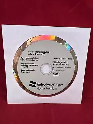 Windows Vista Home Premium Business Installation Disc 64 Bit No Product Key • $18.99